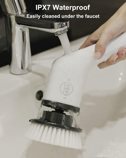 Darziq 9-in-1 electric cleaning brush for home and kitchen, with multiple brush heads for versatile cleaning tasks.