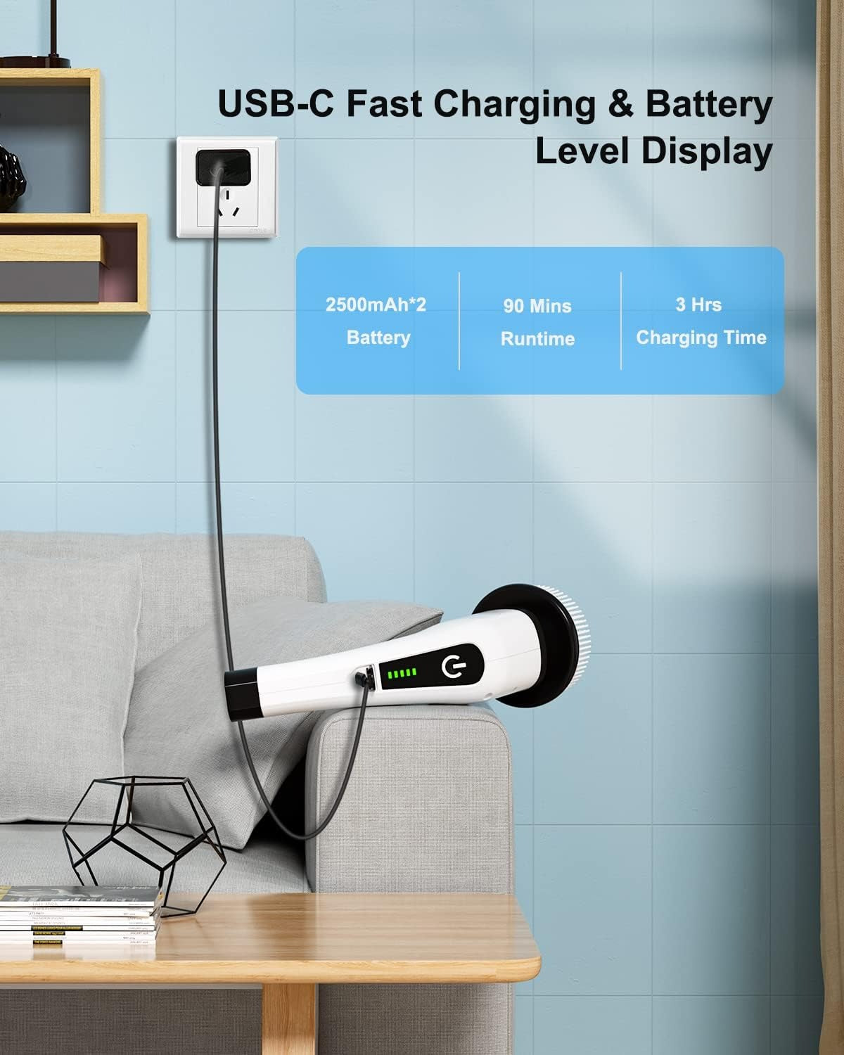 Darziq 9-in-1 electric cleaning brush with multiple attachments for kitchen and home cleaning tasks.