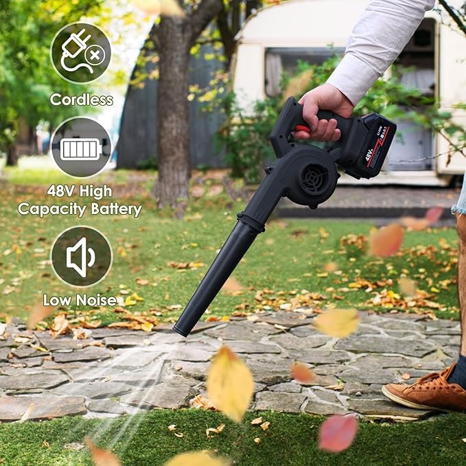 Darziq cordless blower for home and kitchen, showcasing its compact design and ergonomic handle.