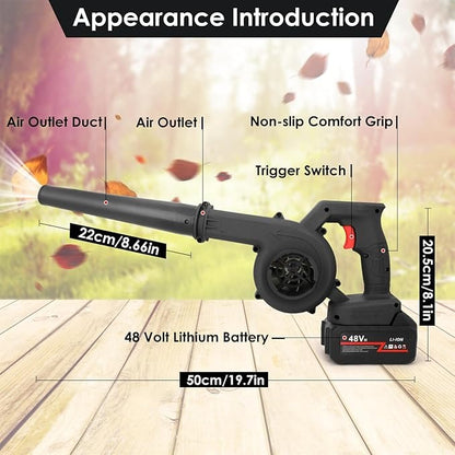 Darziq cordless blower for home and kitchen use, shown with a sleek design and ergonomic handle, ideal for cleaning tasks.