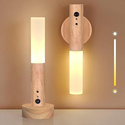 Cordless motion sensor night light by Darziq illuminating a dark hallway in a home setting