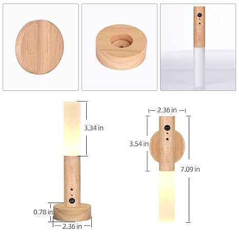 Cordless motion sensor night light by Darziq for home and kitchen, illuminating a space with automatic lighting.