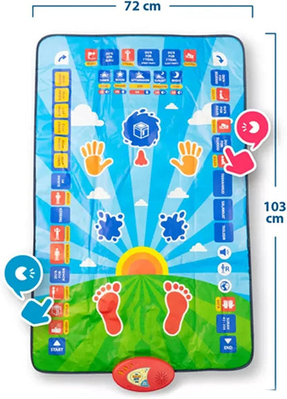 Educational Smart Prayer Mat for Kids by Darziq, featuring colorful design and interactive features for children's learning and prayer.