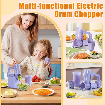 Darziq electric salad maker and slicer for home kitchen use, with stainless steel blades and compact design.