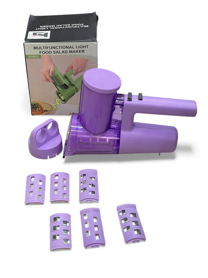 Darziq Electric Salad Maker Slicer for home and kitchen, featuring multiple blades for easy vegetable and salad preparation.