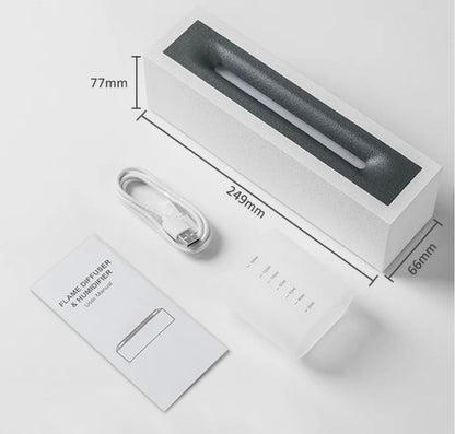 Darziq fire humidifier for home and kitchen, white plastic device with adjustable mist outlet and control buttons.