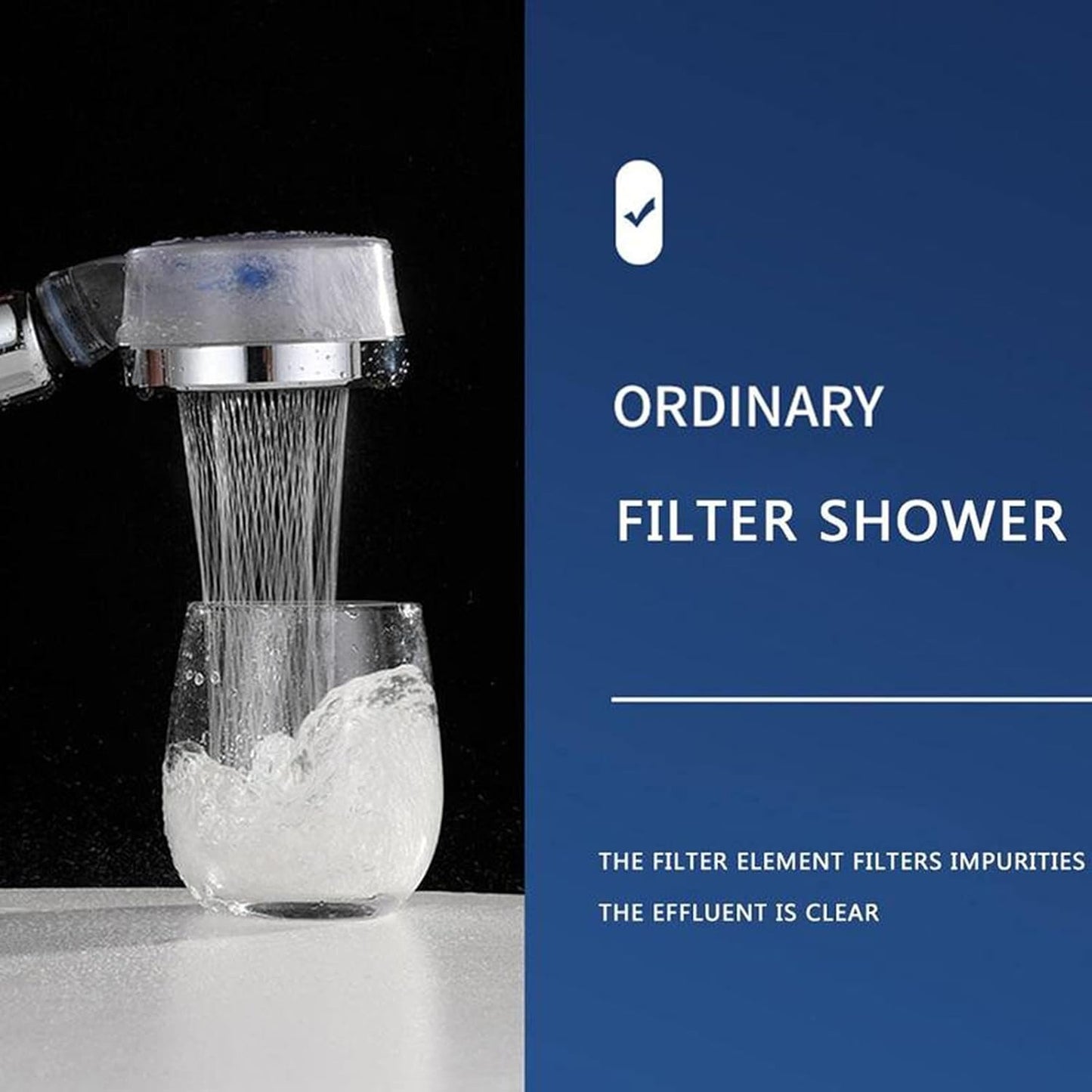 Darziq high pressure shower head for home and kitchen, showcasing a sleek chrome design with multiple spray settings