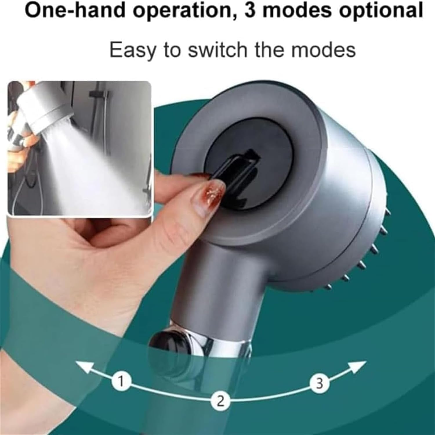 Darziq multifunctional scalp massage shower head for home and kitchen, featuring multiple massage settings and ergonomic design.