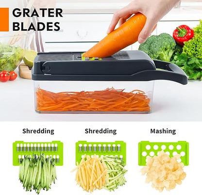 Darziq multifunctional vegetable chopper for home and kitchen use, with stainless steel blades and compact design.