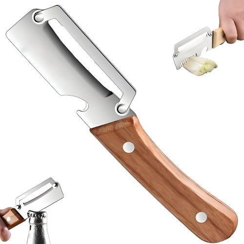 Darziq multifunctional vegetable peeler with ergonomic handle and stainless steel blade for peeling and julienning vegetables in the kitchen