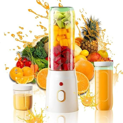 Darziq portable blender for shakes and juice, compact kitchen appliance with blending jar and control buttons.