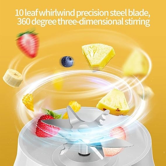 Darziq portable blender for shakes and juice, compact kitchen appliance with blending jar and control buttons on a kitchen countertop.
