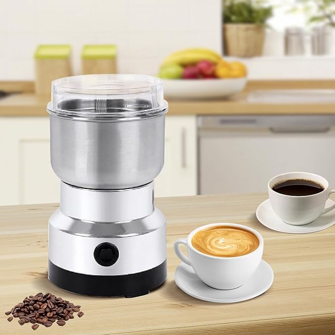 Darziq stainless steel electric grinder for home and kitchen use, featuring a sleek design and durable construction for grinding tasks