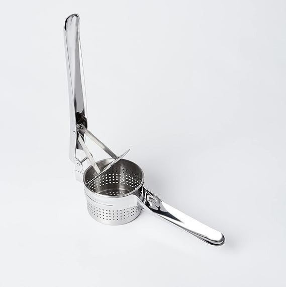 Darziq stainless steel masher for home and kitchen use, featuring a sturdy handle and efficient mashing surface.