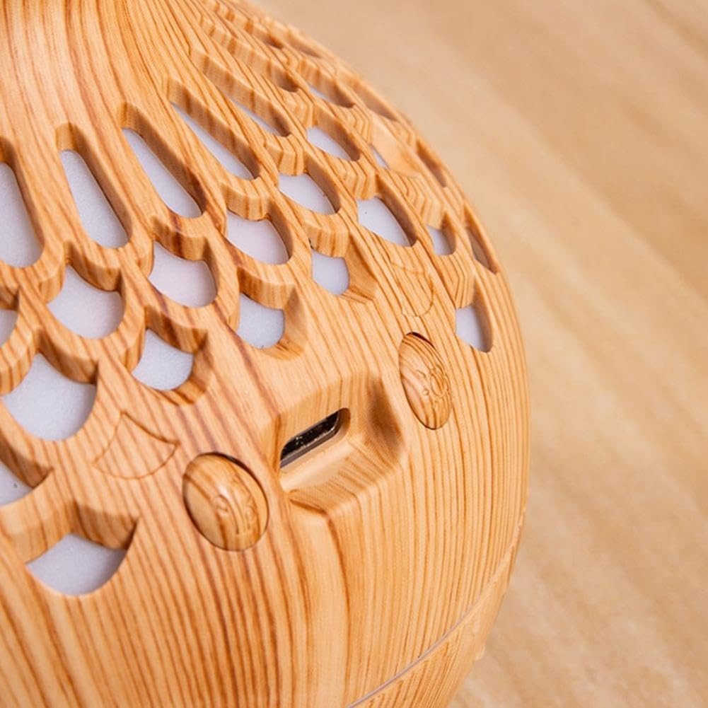 Wooden Darziq cool mist humidifier for home and kitchen, featuring a natural wooden finish and sleek design.