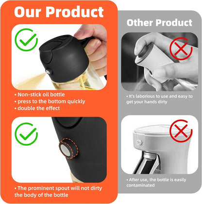 White Darziq oil dispenser and oil sprayer for home and kitchen use, featuring a sleek design and easy-to-use spray nozzle.