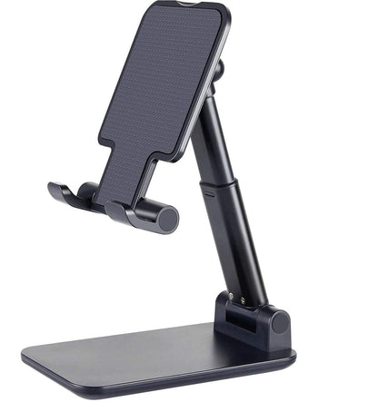 Darziq desktop mobile phone stand holding a smartphone, designed for mobile and laptop accessory use.