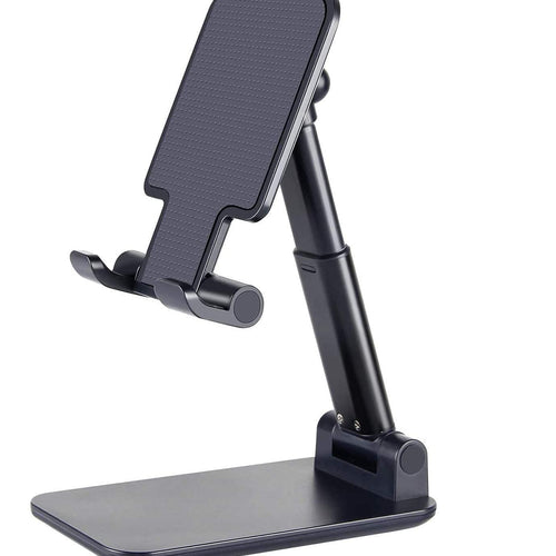 Darziq desktop mobile phone stand holding a smartphone, designed for mobile and laptop accessory use.