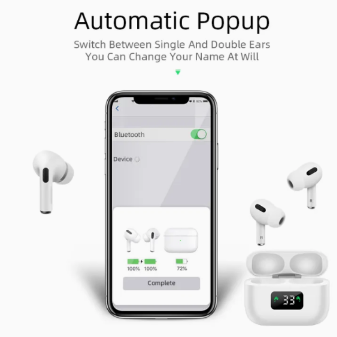 Darziq MINI-99 PLUS wireless earphones for mobile and laptop accessories, showing black earbuds and charging case