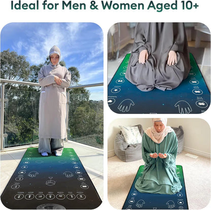 Darziq Smart Interactive Prayer Mat with digital display, sleek design, and interactive features for enhanced prayer experience.
