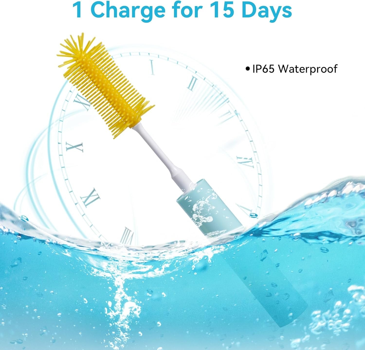 Darziq electric bottle cleaning brush, a rechargeable toy cleaning device designed for easy bottle washing for babies.