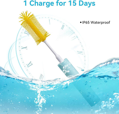 Darziq electric bottle cleaning brush, a rechargeable toy cleaning device designed for easy bottle washing for babies.