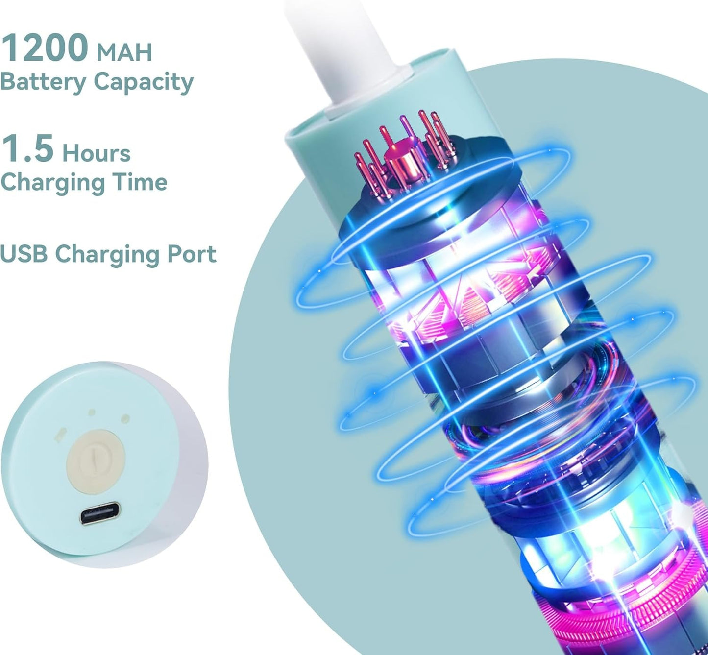 Darziq electric bottle cleaning brush for toys, games, and babies, with bristles designed for thorough cleaning of bottles.