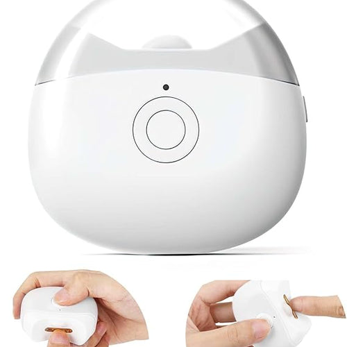 Darziq electric nail clipper for babies, compact and safe nail trimming tool with ergonomic design for gentle use.