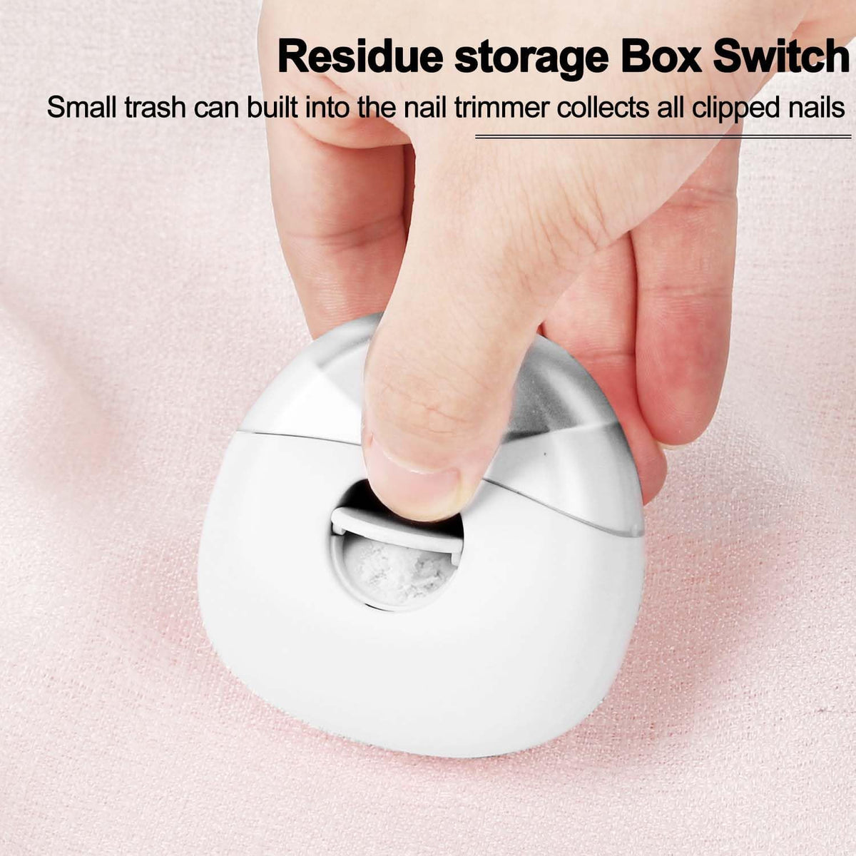 Darziq electric nail clipper for babies, compact and safe for gentle nail trimming, designed for easy use.