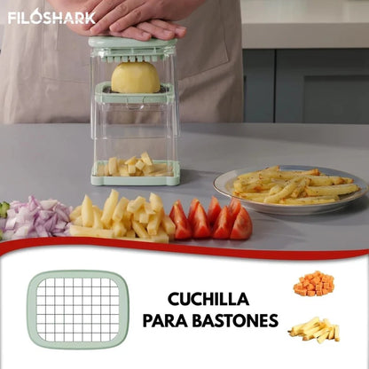 Darziq DLC manual vegetable slicer with stainless steel blades for easy, precise slicing in home and kitchen use.