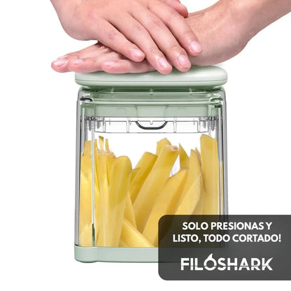 Darziq DLC manual vegetable slicer with stainless steel blades and ergonomic handle for easy kitchen food prep.