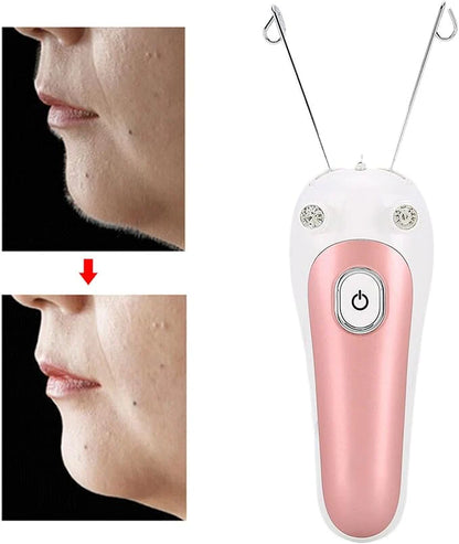 Darziq electric facial threading tool for hair removal, compact device used for precise, pain-free facial hair removal at home.