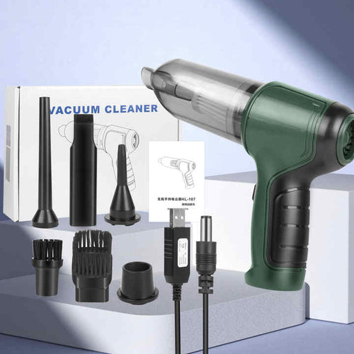Darziq handheld mini vacuum cleaner for car accessories, compact portable device for quick cleaning of vehicle interiors.