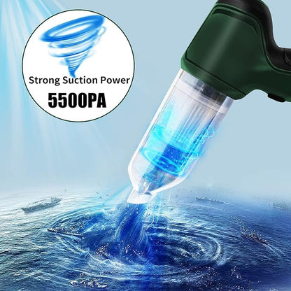 Darziq handheld mini vacuum cleaner for car accessories, compact handheld device with a sleek design for quick cleaning.