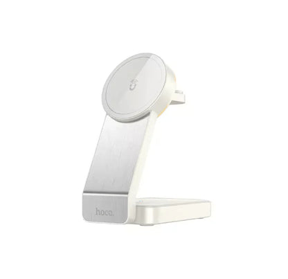 Darziq Hoco 3-in-1 Magnetic Wireless Charger CQ3 for smartphones, earbuds, and smartwatch charging with sleek design.