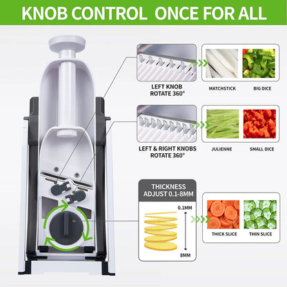 Darziq manual vegetable cutter for home and kitchen, featuring stainless steel blades and ergonomic handle for easy vegetable slicing.