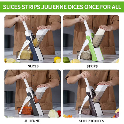 Darziq manual vegetable cutter with stainless steel blades for easy chopping and slicing of vegetables in the kitchen.