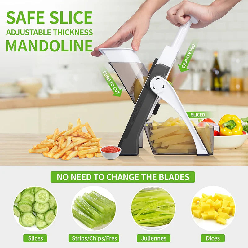 Darziq manual vegetable cutter for home and kitchen use, featuring stainless steel blades and ergonomic handle for easy chopping.