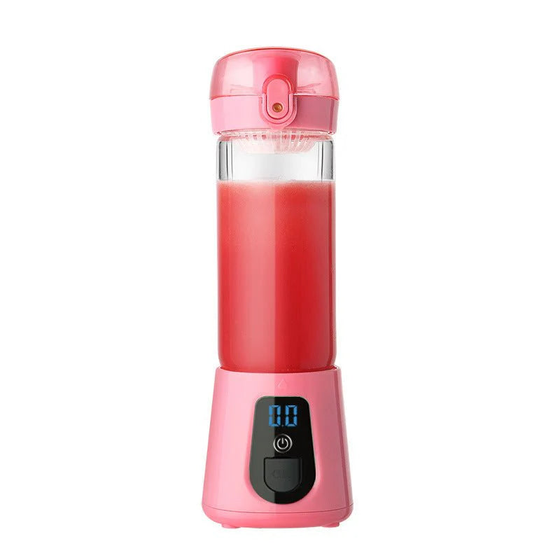 Darziq mini electric glass juice cup, portable juicer with charging port, ideal for household mixing and fresh fruit juice.