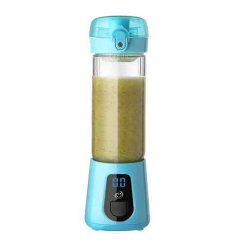 Darziq mini electric glass juicer cup, portable rechargeable juice maker for household mixing and fresh juice preparation.