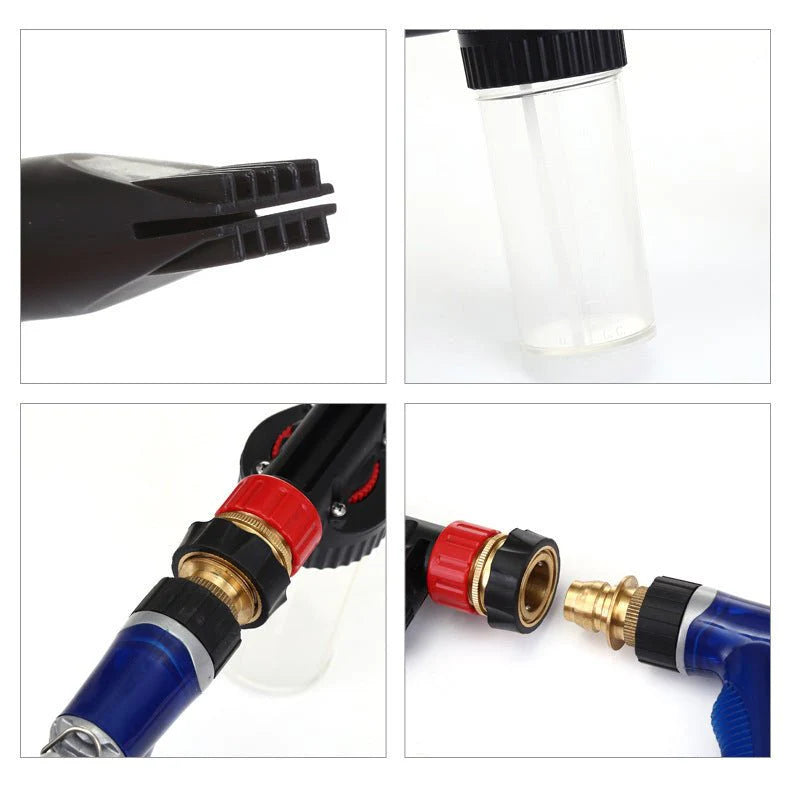 Darziq multifunctional foam car wash water gun with adjustable spray nozzle for effective cleaning of vehicles.