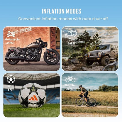 Darziq portable digital air compressor tire inflator for cars, compact and easy to use for quick tire inflation.