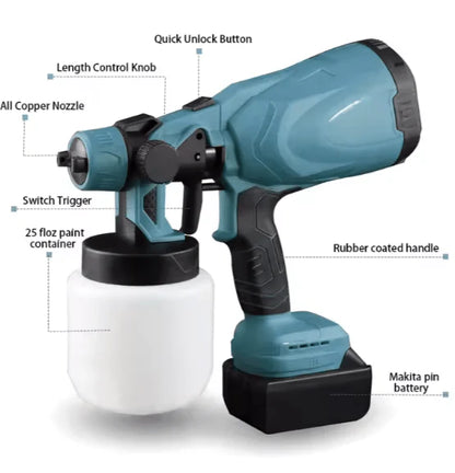 Darziq portable paint sprayer gadget with ergonomic handle and nozzle for even paint application, compact and easy to use.
