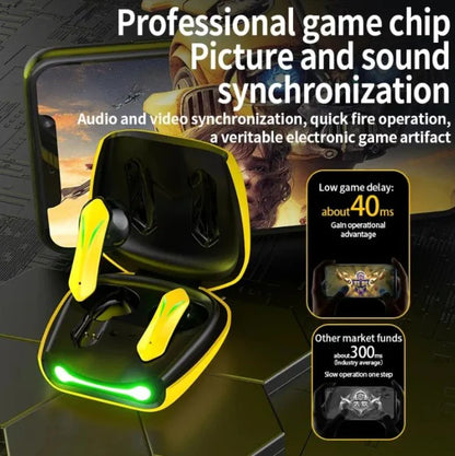 Darziq wireless gaming earbuds with in-ear design and built-in microphone for immersive sound and clear communication.